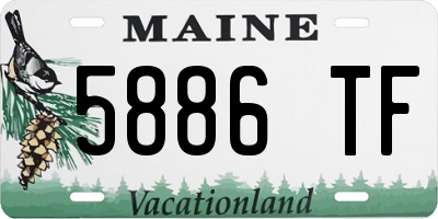 ME license plate 5886TF