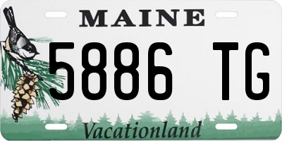 ME license plate 5886TG