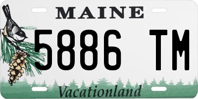 ME license plate 5886TM