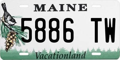 ME license plate 5886TW