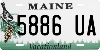 ME license plate 5886UA