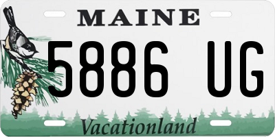 ME license plate 5886UG