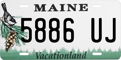 ME license plate 5886UJ