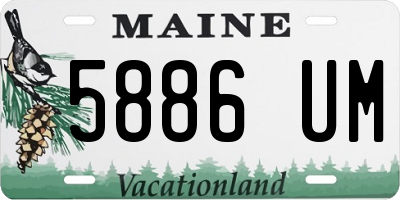 ME license plate 5886UM