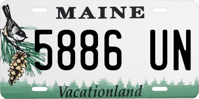 ME license plate 5886UN