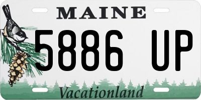 ME license plate 5886UP