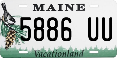 ME license plate 5886UU