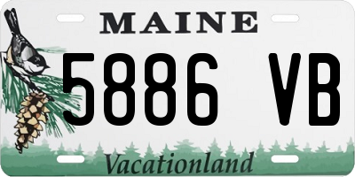 ME license plate 5886VB
