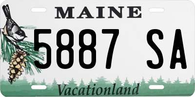 ME license plate 5887SA