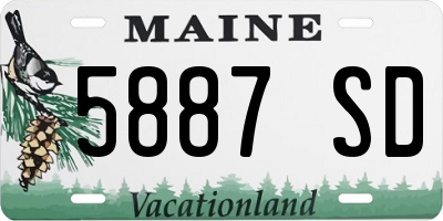 ME license plate 5887SD