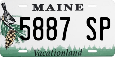ME license plate 5887SP
