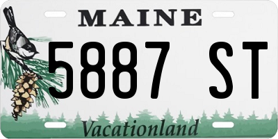 ME license plate 5887ST