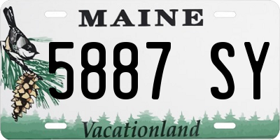 ME license plate 5887SY