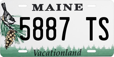 ME license plate 5887TS