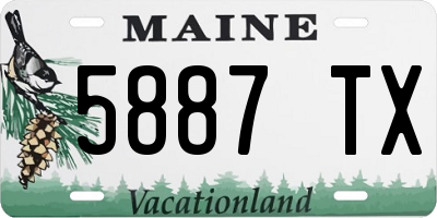 ME license plate 5887TX