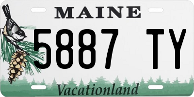 ME license plate 5887TY