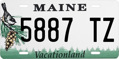 ME license plate 5887TZ
