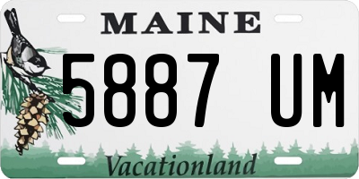 ME license plate 5887UM