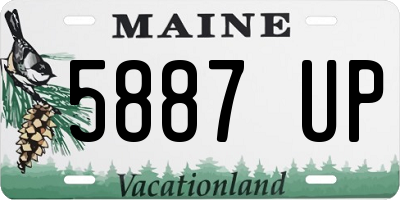 ME license plate 5887UP