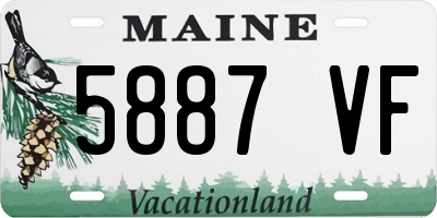 ME license plate 5887VF