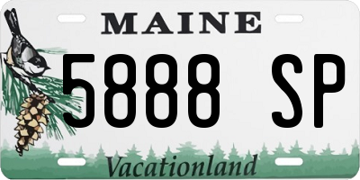 ME license plate 5888SP