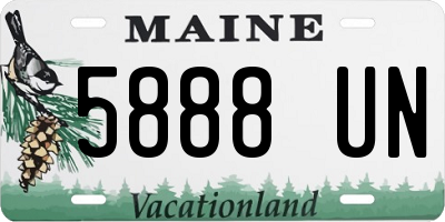 ME license plate 5888UN