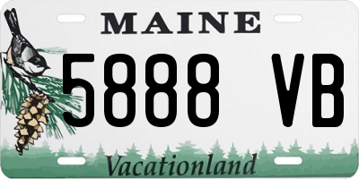ME license plate 5888VB