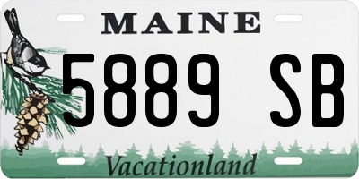 ME license plate 5889SB