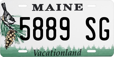 ME license plate 5889SG