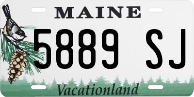 ME license plate 5889SJ