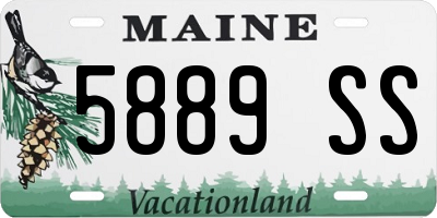 ME license plate 5889SS