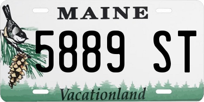 ME license plate 5889ST
