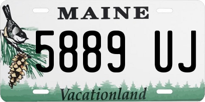 ME license plate 5889UJ