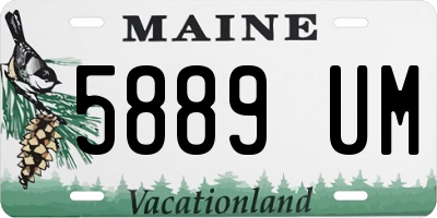 ME license plate 5889UM