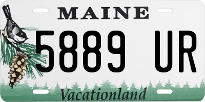 ME license plate 5889UR