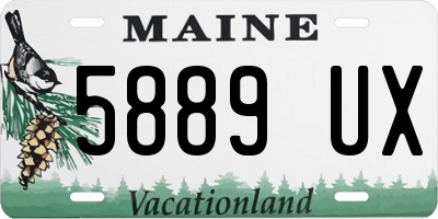 ME license plate 5889UX
