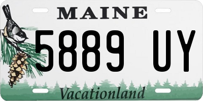 ME license plate 5889UY