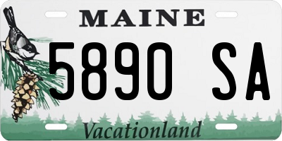 ME license plate 5890SA