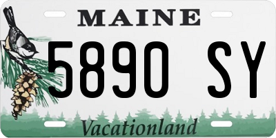 ME license plate 5890SY