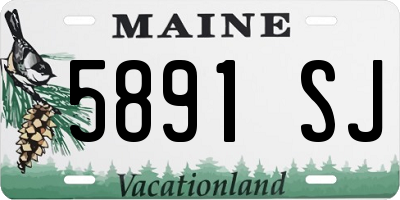 ME license plate 5891SJ