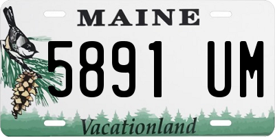 ME license plate 5891UM