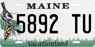 ME license plate 5892TU