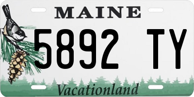 ME license plate 5892TY