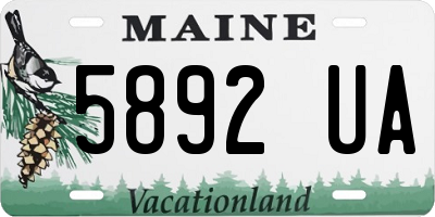 ME license plate 5892UA