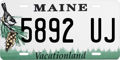 ME license plate 5892UJ