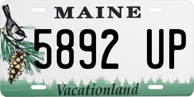 ME license plate 5892UP