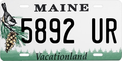 ME license plate 5892UR