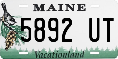 ME license plate 5892UT