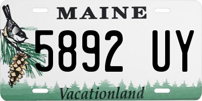 ME license plate 5892UY