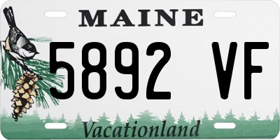 ME license plate 5892VF